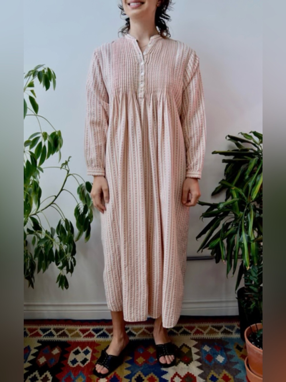 Vintage L.L. Bean Flannel Dobby Gown